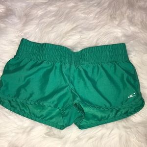 Green surf shorts